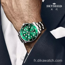 SKYSEED montre fantôme d&#39;eau verte montre mécanique masculine